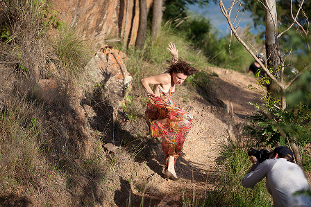 Raewyn Hill being filmed for 'Virtuosi'. Photo: Jacqui Ferry