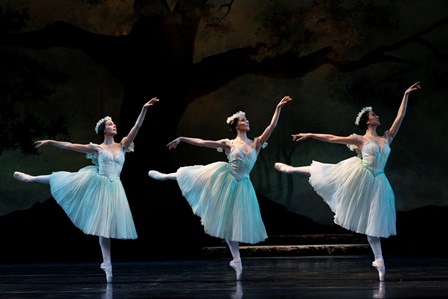 Dimity Azoury, Amy Harris, and Natasha Kusen in 'La Sylphide'. Photo: © Jeff Busby, 2013