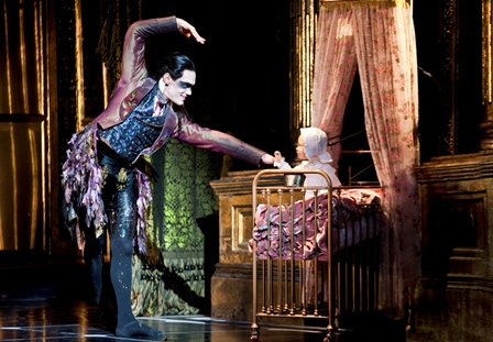 Count Lilac and the baby Aurora in Matthew Bourne's 'Sleeping Beauty'. Courtesy Sharmill Films