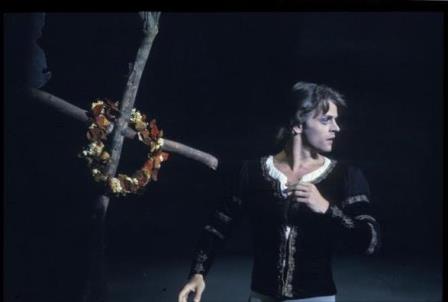 Mikhail Baryshnikov as Albrecht in 'Giselle', Ballet Victoria 1975. Photo: Walter Stringer