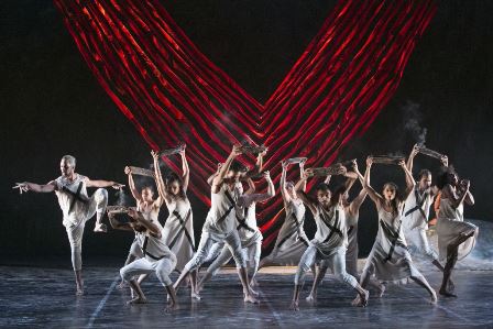 Bangarra Dance Theatre in a scene from 'Patyegarang'. Photo: Jess Bialek