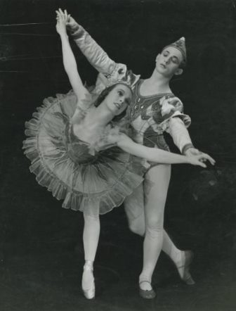 Edna Busse and Martin Rubinstein in the Blue Bird pas de deux, Borovanksy Ballet 1940s. Photo: Phil Ward