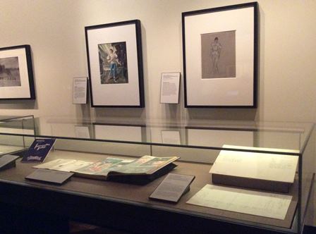 'Eternal Lovers' display case, National Library of Australia, 2015