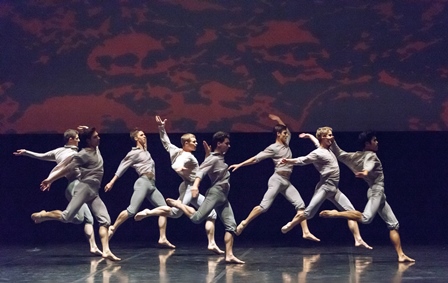 Dancers of Royal New Zealand Ballet in 'Passchendaele', 2015. Photo: Evan Li