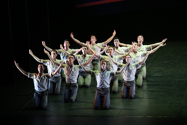 Dancers of Royal New Zealand Ballet in 'Soldiers' Mass', 2015. Photo: Evan Li
