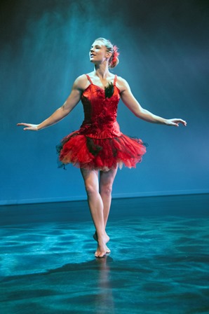 Miranda Wheen as the Firebird in 'L'. Photo: © Barbie Robinson