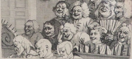 The laughing audience detail