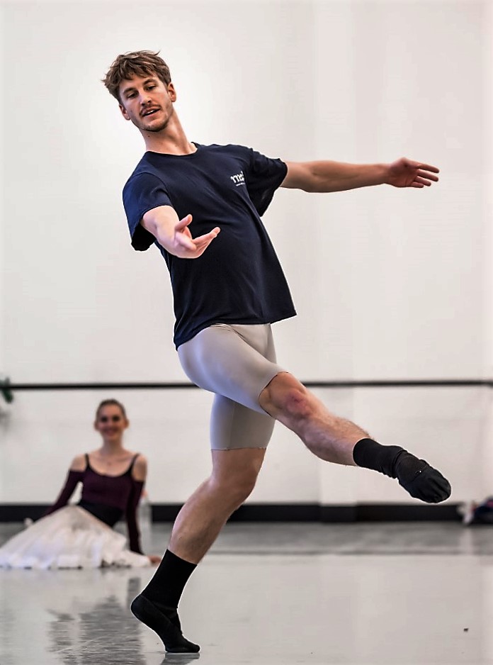 Joseph Skelton in Giselle rehearsals. Royal New Zealand Ballet. Photo Stephen A'Court