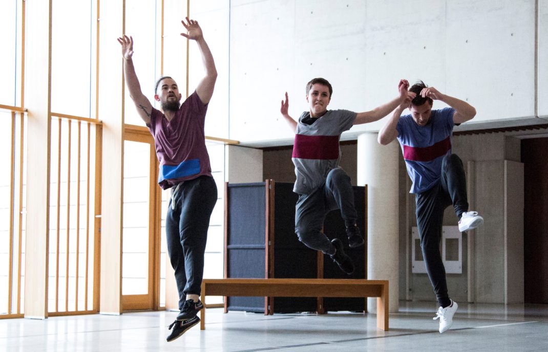 Gabriel Comerford, Eliza Sanders and Dean Cross in 'Other Moments'. QL2, 2016. Photo Lorna Sim