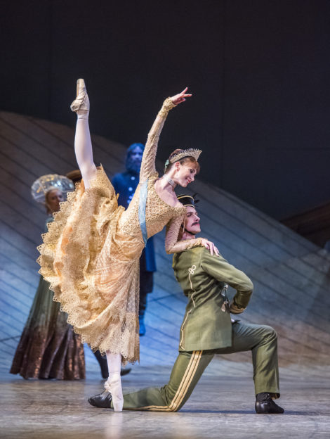 Lauren Cuthbertson as Anastasia and Reece Clarke as Officer in 'Anastasia', Act II. © ROH 2016. Photo: Tristram Kenton