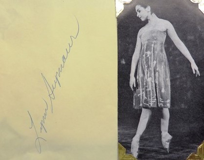 Lynn Seymour. Autograph and program image. The Royal Ballet, Melbourne 1958