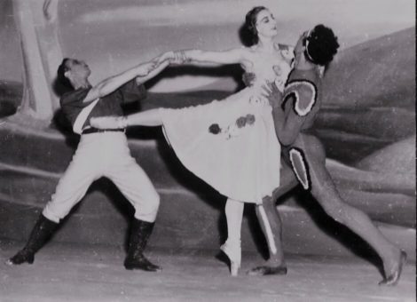 Martin Rubinstein, Peggy Sager and Vassilie Trunoff in 'Terra Australis'. Borovansky Ballet, 1946.