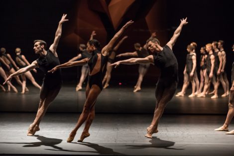 Brett Chynoweth, Vivenne Wong and Kevin Jackson in 'Squander and Glory'. The Australian Ballet, 2017. Photo: © Daniel Boud