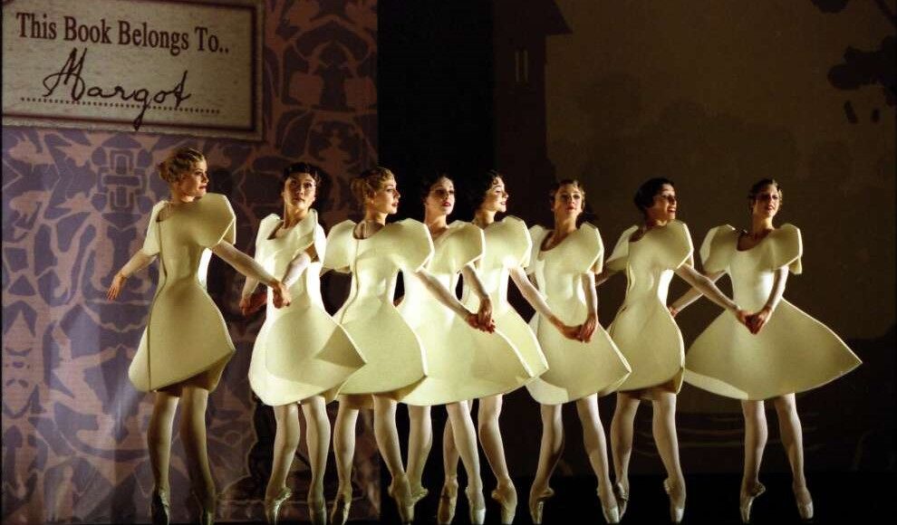 Dancers of the Australian Ballet as cut-out dolls in Meryl Tankard's 'Wild Swans'. Photo: © Régis Lansac