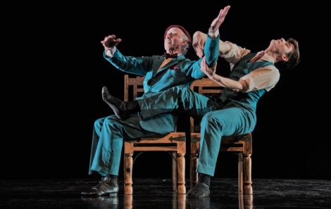Sir Jon Trimmer and William Fitzgerald in 'Lark' from 'whY Cromozone'. Tempo Dance Festival, 2017. Photo: © Amanda Billing