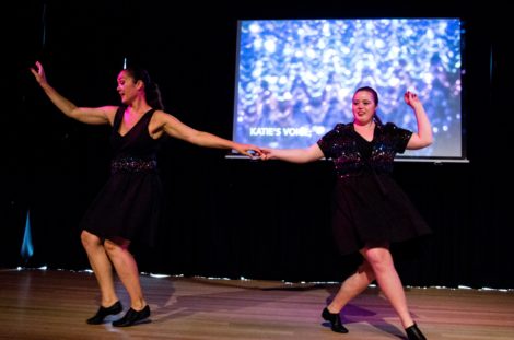 Liz Lea and Katie Senior in That extra 'some, Belconnen Arts Centre, 2017. Photo © Lorna Sim