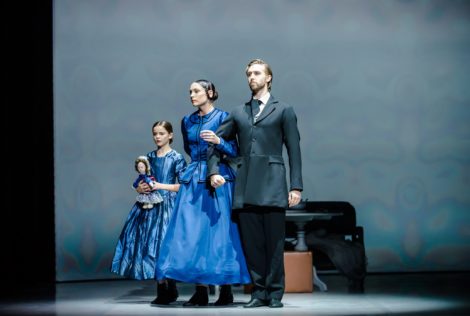 (l-r) Hazel Couper, Abigail Boyle and Paul Mathews in 'The Piano', Royal New Zealand Ballet 2018. Photo: © Stephen A'Court
