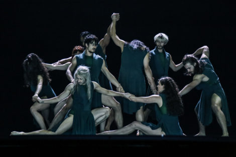 Dancers of Australian Dance Theatre in 'The Beginning of Nature', 2018. Photo: Chris Herzfield