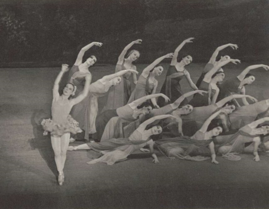 Edna Busse and dancers of the Borovansky Ballet in 'Autumn Leaves', 1946. Photo Hugh P Hall