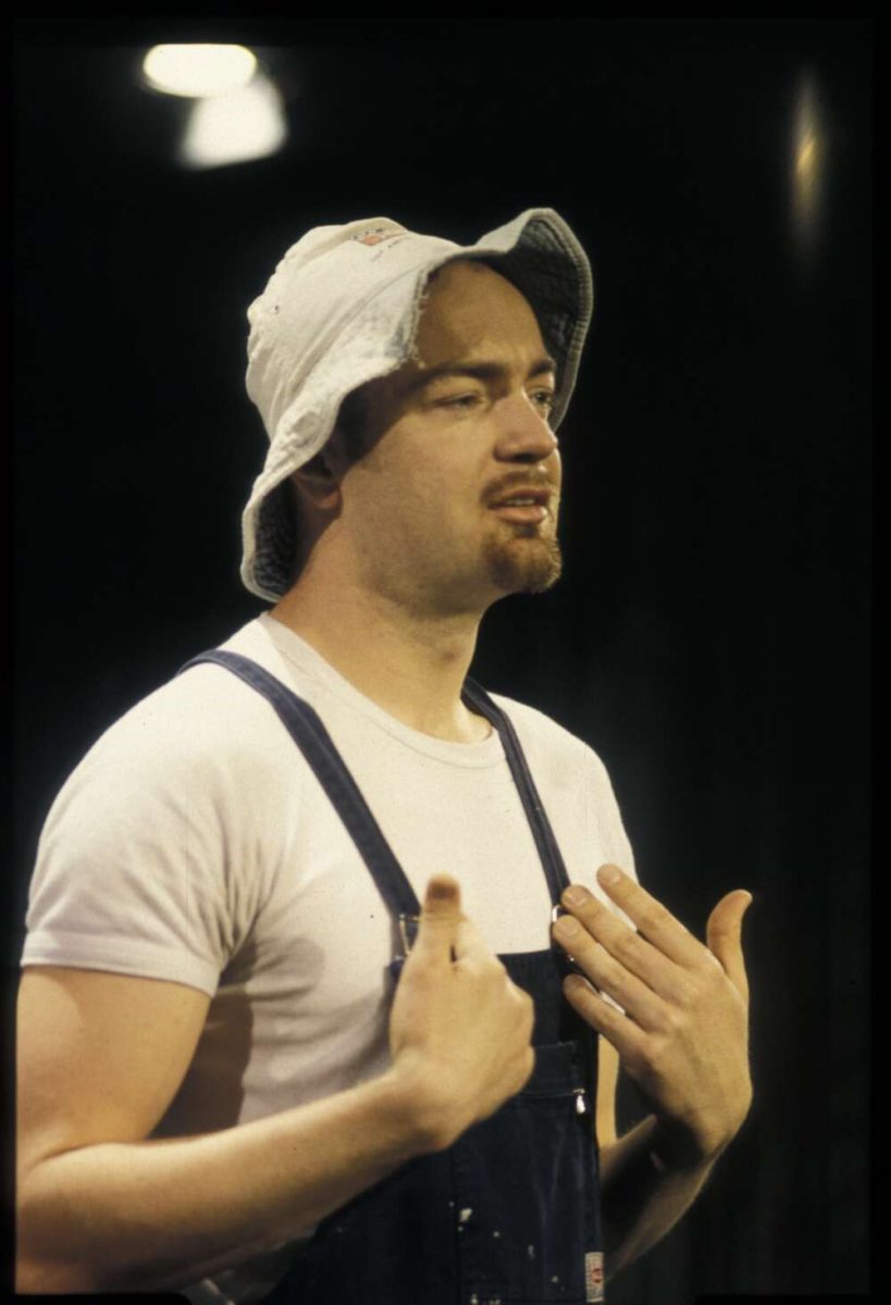 James Berlyn from Paige Gordon and Performance Group in 'Shed. A place where men can dance', Canberra 1996. Photo Loui Seselja