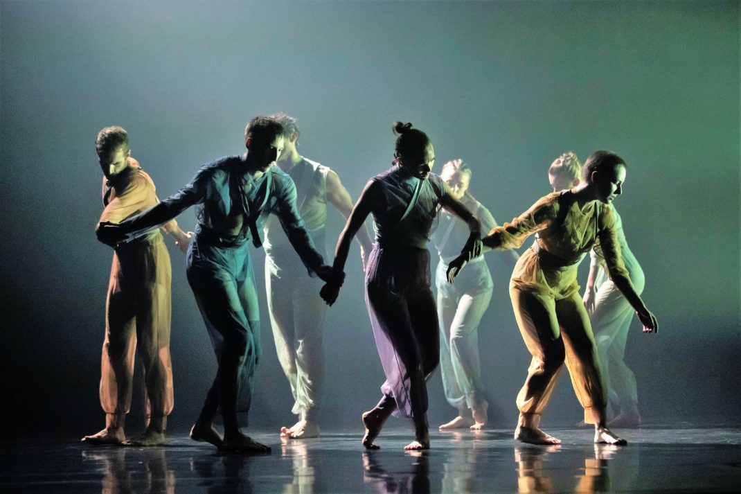 Artists of Sydney Dance Company in 'Neon Aether'. 2019. Photo: Pedro Greig