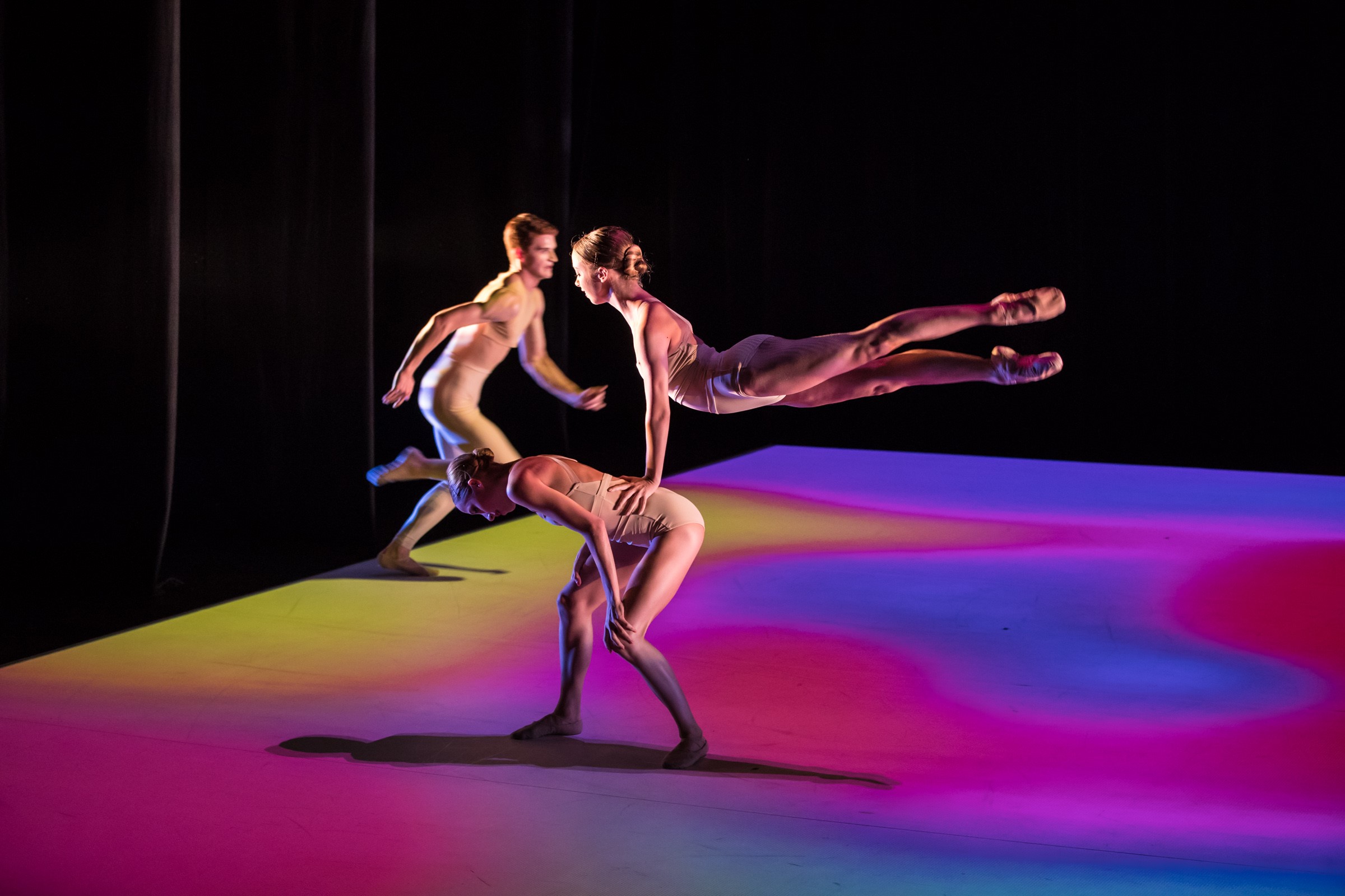 Scene from Loughlan Prior's 'The appearance of colour.' Bespoke, Queensland Ballet, 2019. Photo: © David Kelly