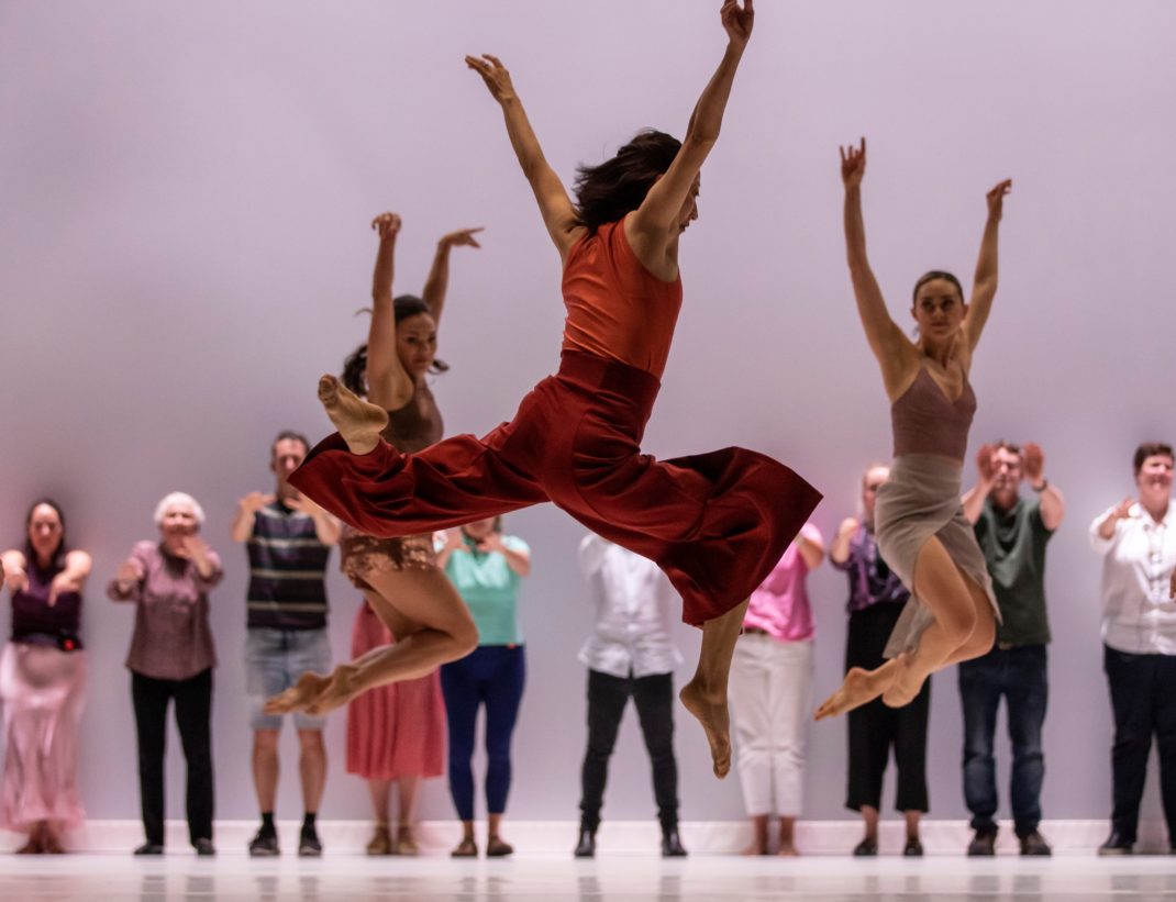 Wakako Asano with Chloe Leong and Janessa Duffty in Us 50. Sydney Dance Company 2019. Photo: © Pedro Greig