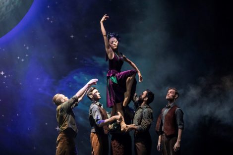 Mayu Takata as Titania with the Mechanicals in 'A Midsummer Night's Dream'. Baltic Opera Ballet 2020. Photo K. Mystkowski