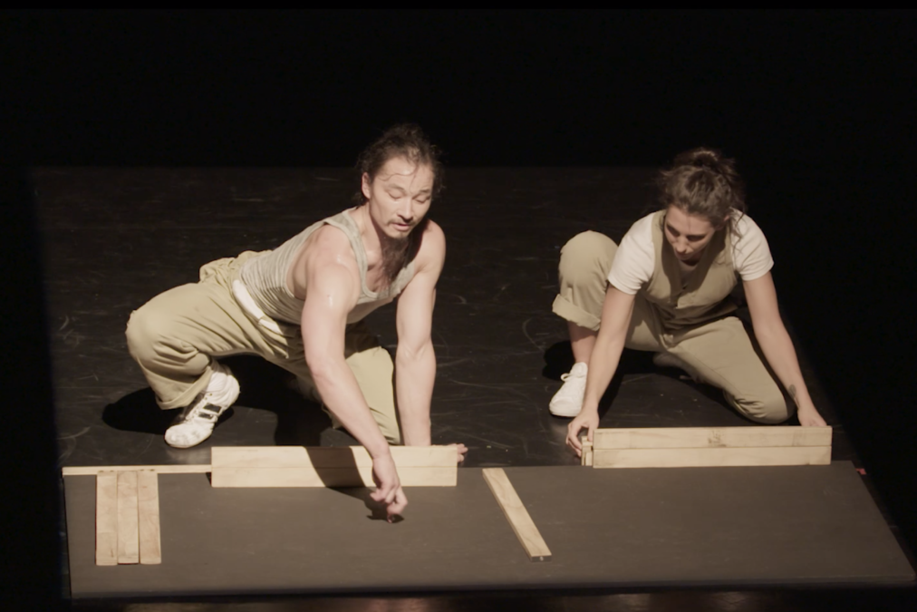 Marlo Benjamin, Kimball Wong and Jana Castillo in Tanja Liedtke’s construct. Australian Dance Theatre, 2017. Photo: © Chris Herzfeld/Camlight Productions