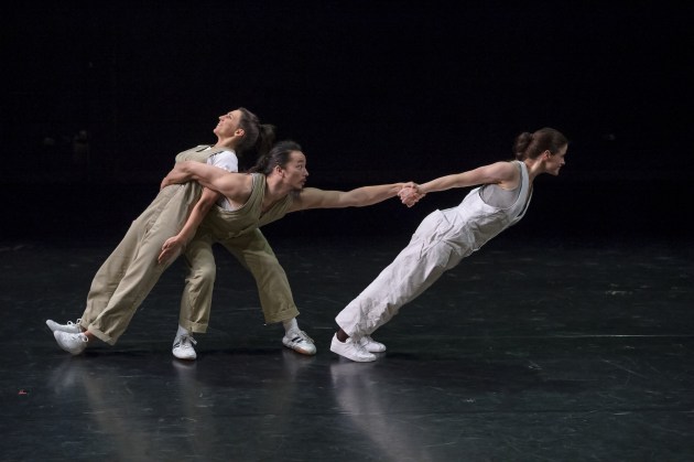 Marlo Benjamin, Kimball Wong and Jana Castillo in Tanja Liedtke’s construct. Australian Dance Theatre, 2017. Photo: © Chris Herzfeld/Camlight Productions