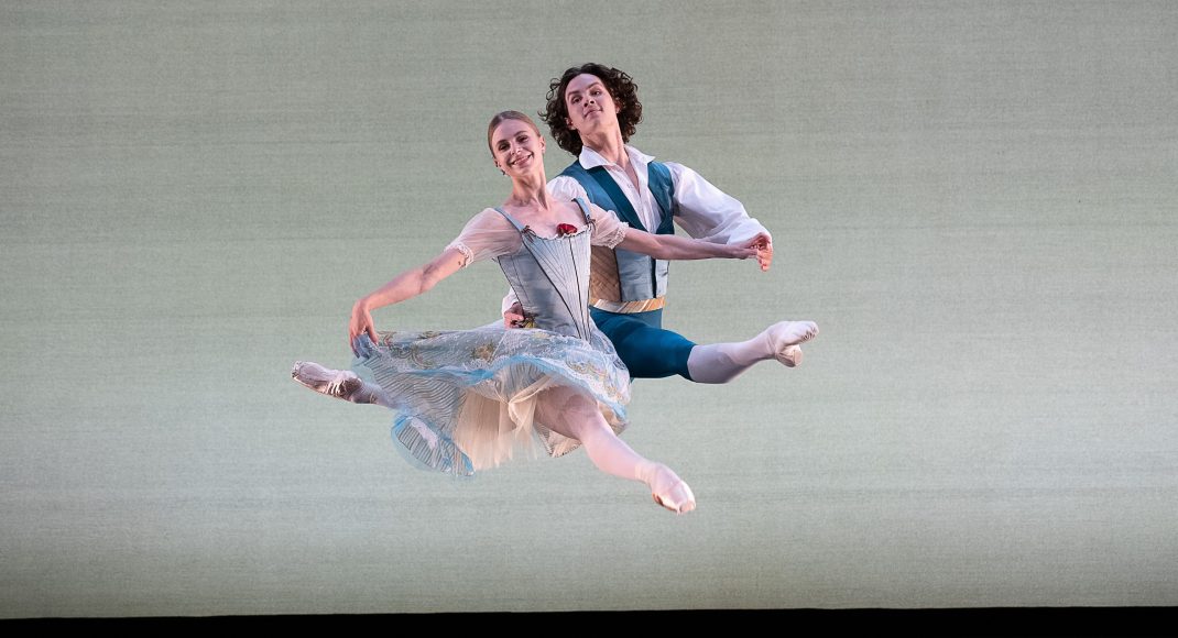 Andreas Kaas and Ida Praetorius in the pas de deux from The Kermesse in Bruges. Royal Danish Ballet, 2018. Photo: © Christopher Duggan